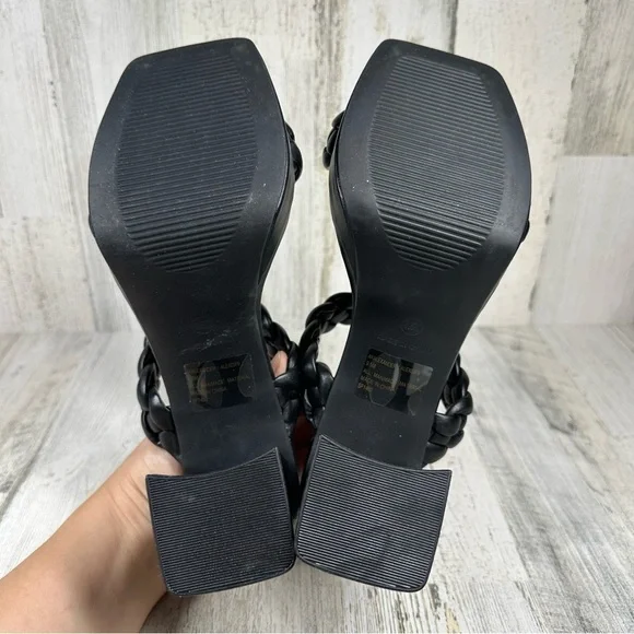 New Anne Klein  Alexander Braided  Platform Block Heel Sandal #918 - Picture 12 of 13